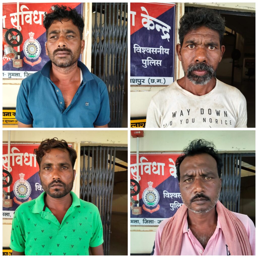अलग अलग मामलों में जशपुर पुलिस ने फिर छुड़ाया 19 नग गौ वंशों को तस्करों के चंगुल से, चार आरोपी गिरफ्तार 1 1001532314